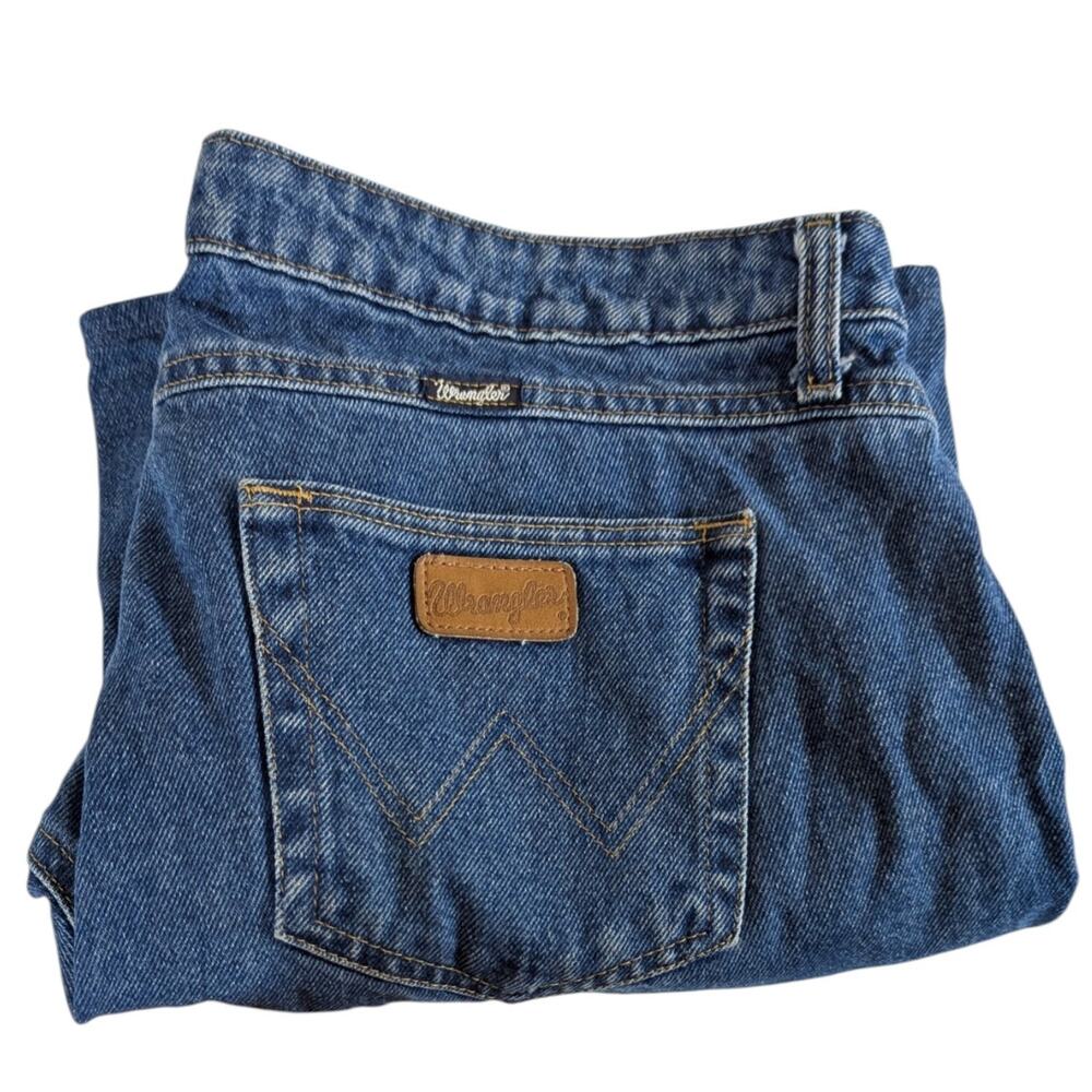 Wrangler Cowboy Bootcut Jeans Size 11/12x32 Blue Denim Measures 35x31 Hemmed